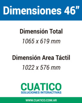 Marco Infrarrojo Multitactil IR 46» TV Interactivo