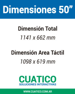 Marco Infrarrojo Multitactil IR 50» TV Interactivo