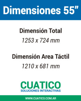 Marco Infrarrojo Multitáctil IR 55» TV Interactivo
