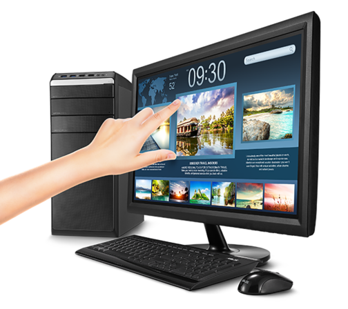 Monitor Táctil Resistivo 19'' Hdmi Vga Touchscreen Kiosko Totem