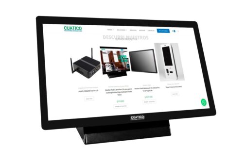 Monitor Táctil Capacitivo 19'' con soporte multiángulo Hdmi Vga Multitáctil Kiosko Totem
